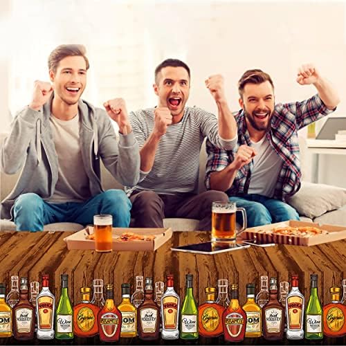 Whiskey Party Tablecloths 2Pcs Decor for Birthday Events