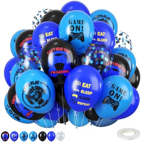 Gaming Party Balloons with Confetti Design