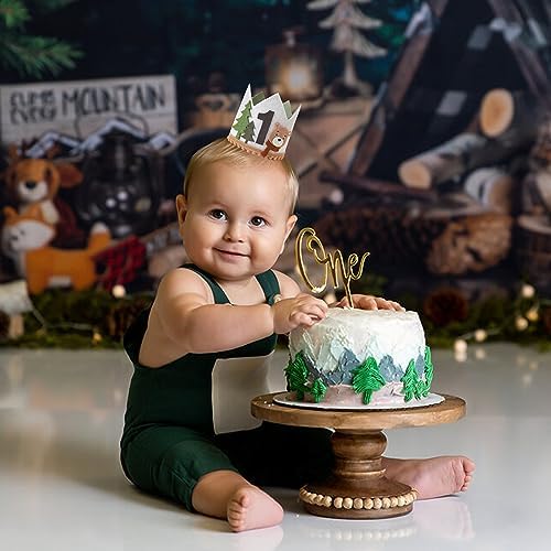 One Happy Camper Teddy Bear 1st Birthday Hat for Boys