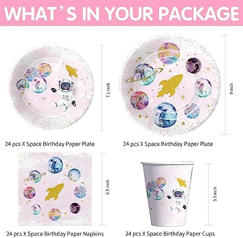 Space Birthday Party Set For Girl 24 Piece