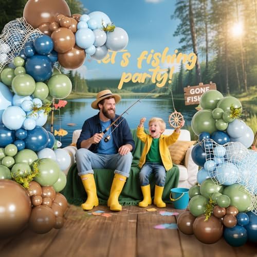 CROSSFINGERS Fishing Balloon Arch Garland Kit