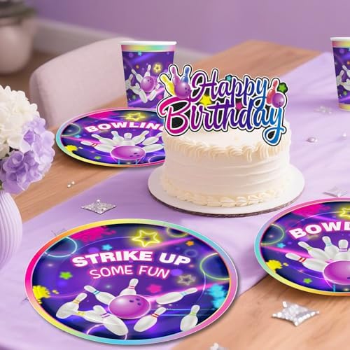 187PCS Bowling Party Decorations Set for 25 Guests