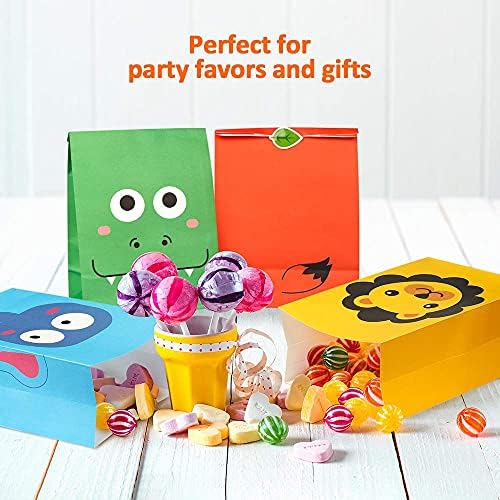 Mocoosy 24 Pack Animal Party Favor Bags for Kids