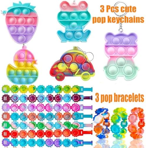 124 PCS Kids Party Favors Fidget Treasure Box Toys