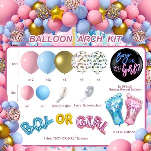 Boy Or Girl Gender Reveal Decorations Set