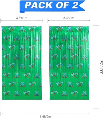 Daapiishuu Miner Pixel Birthday Balloons Decoration Kit