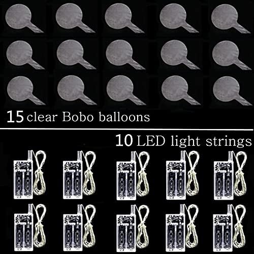 LED Bobo Balloons 10 Packs 20 Inches Light Up Decorations