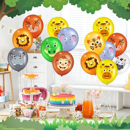 Censen 45 Pcs Animal Balloons 12 Inch Party Decor