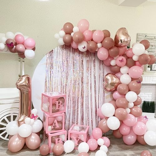 XIHAOYOO Blush Pink Balloons 60 Pcs 12 Inch Set