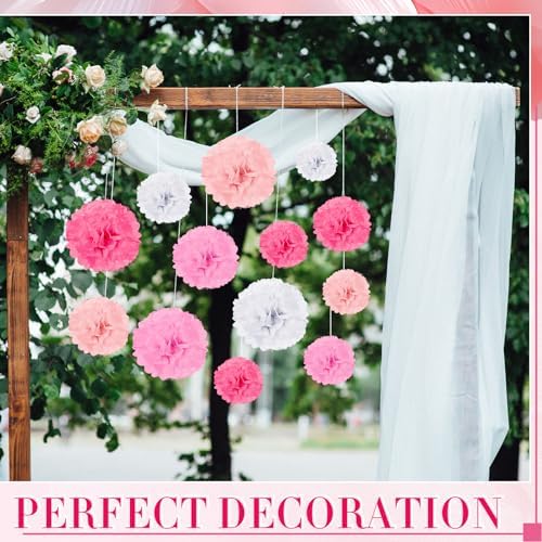 Zhanmai 52 Piece Tissue Paper Pompoms Decorations