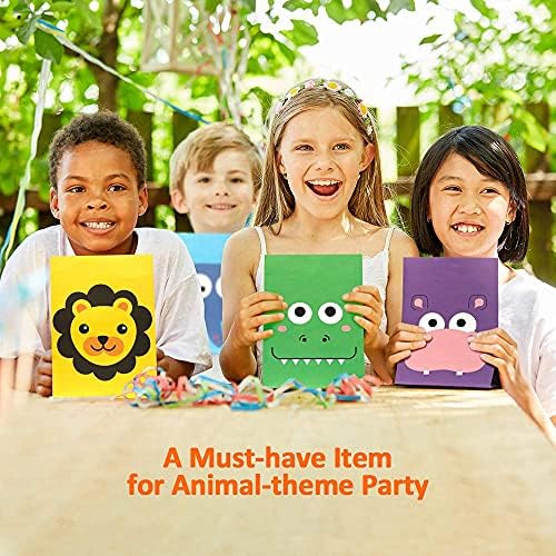Mocoosy 24 Pack Animal Party Favor Bags for Kids