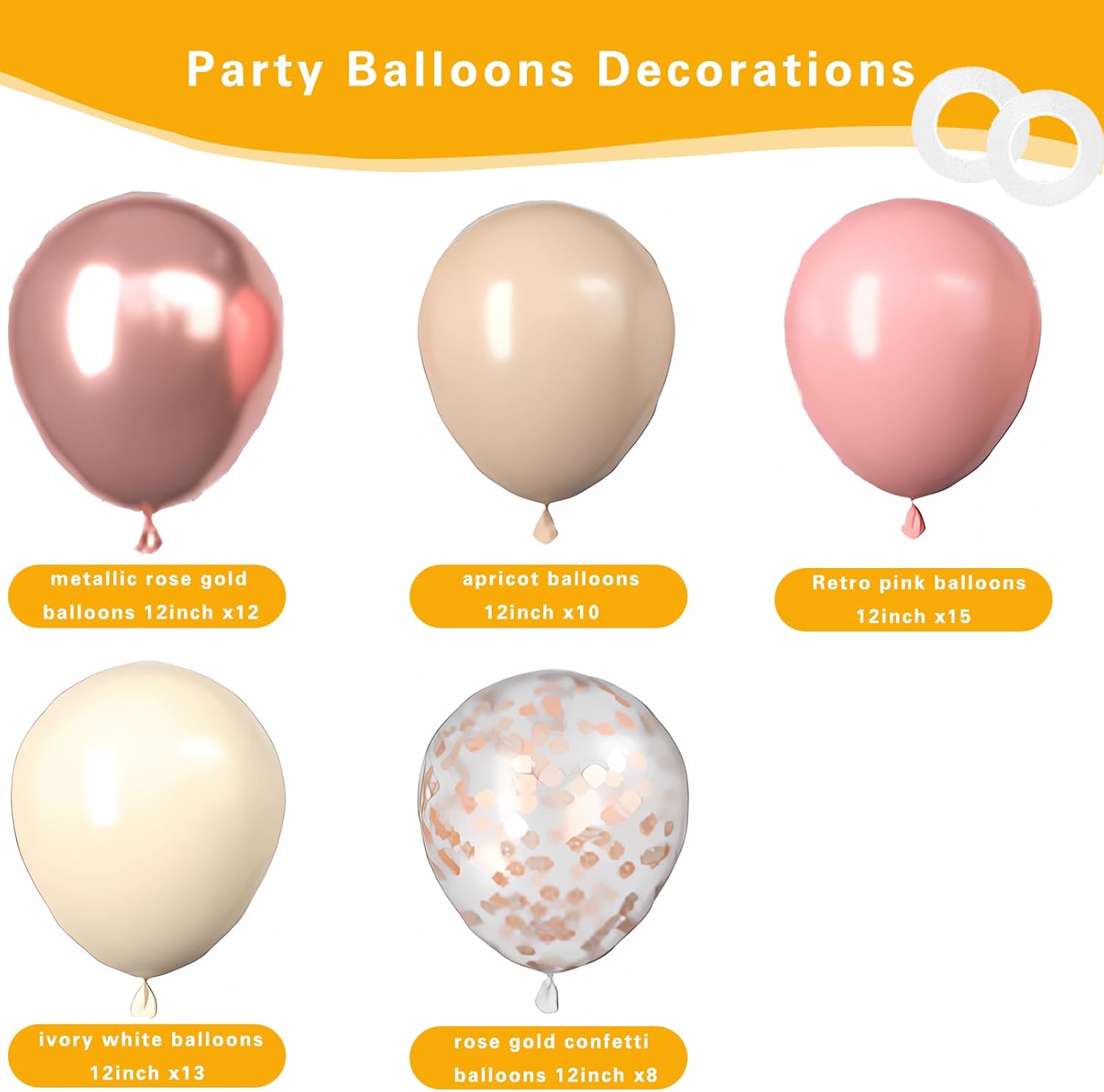 XIHAOYOO Blush Pink Balloons 60 Pcs 12 Inch Set
