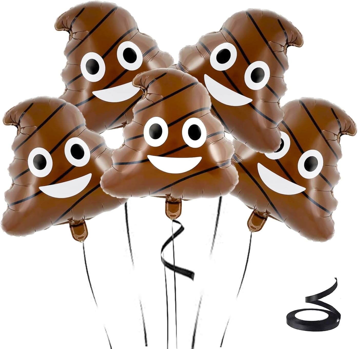 5pcs Big Poop Balloon for Pranks and Decorations