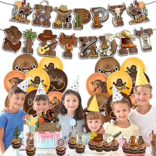 Western Cowboy Party Decorations Set