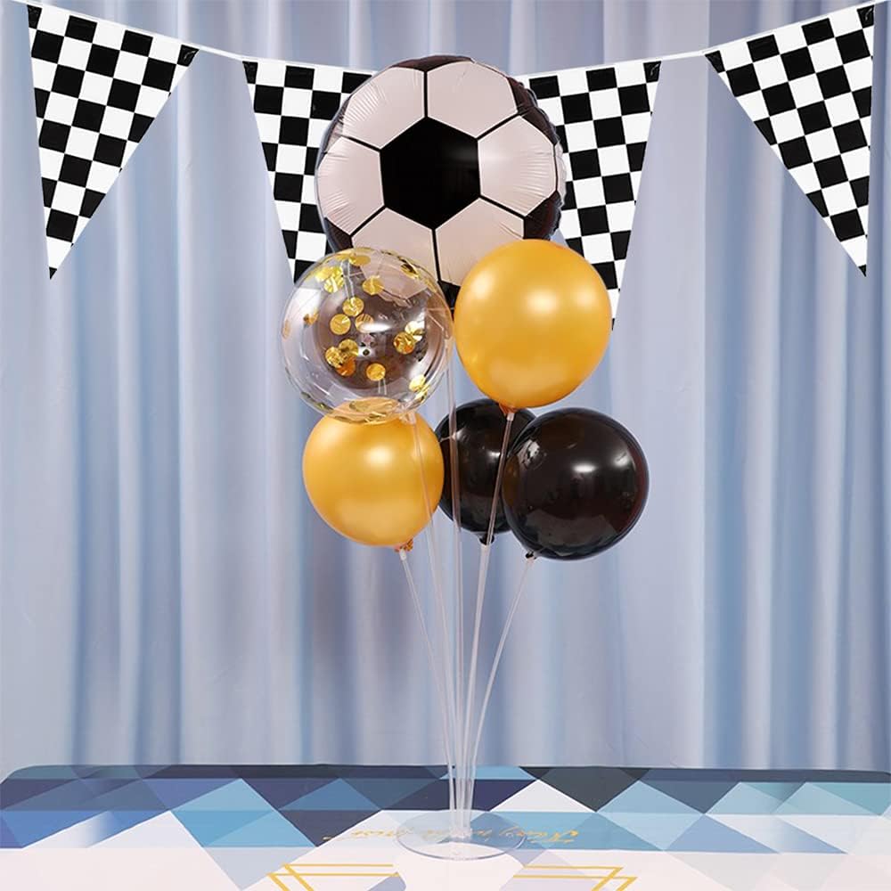 100 Ft Black and White Checkered Racing Banner Flags for Parties