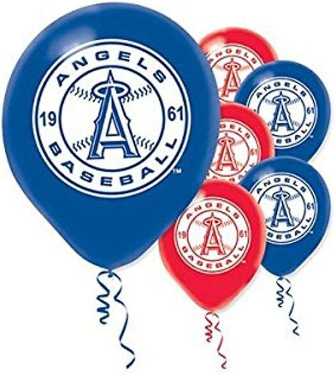 Los Angeles Angels MLB Latex Balloons 12 Inch Pack Of 6