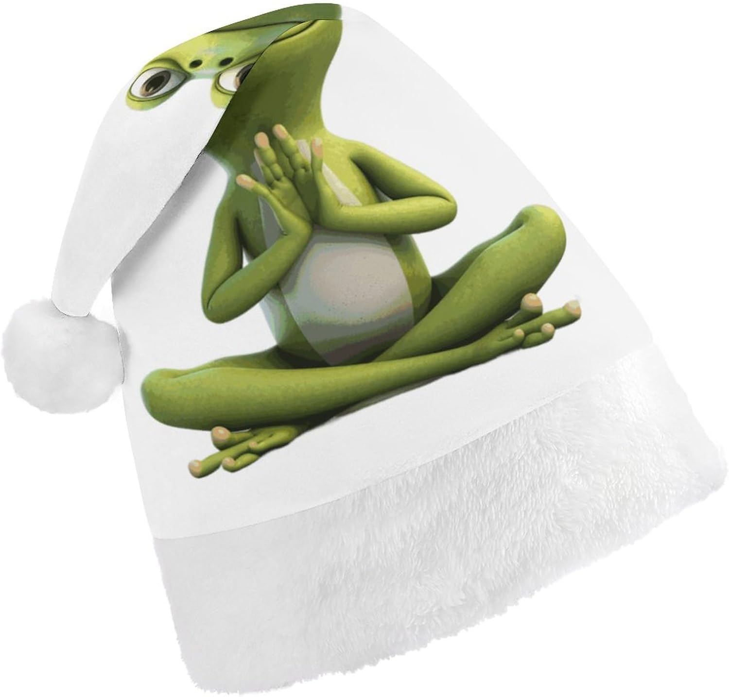 Funny Frog Yoga Santa Hat Christmas Party Headwear