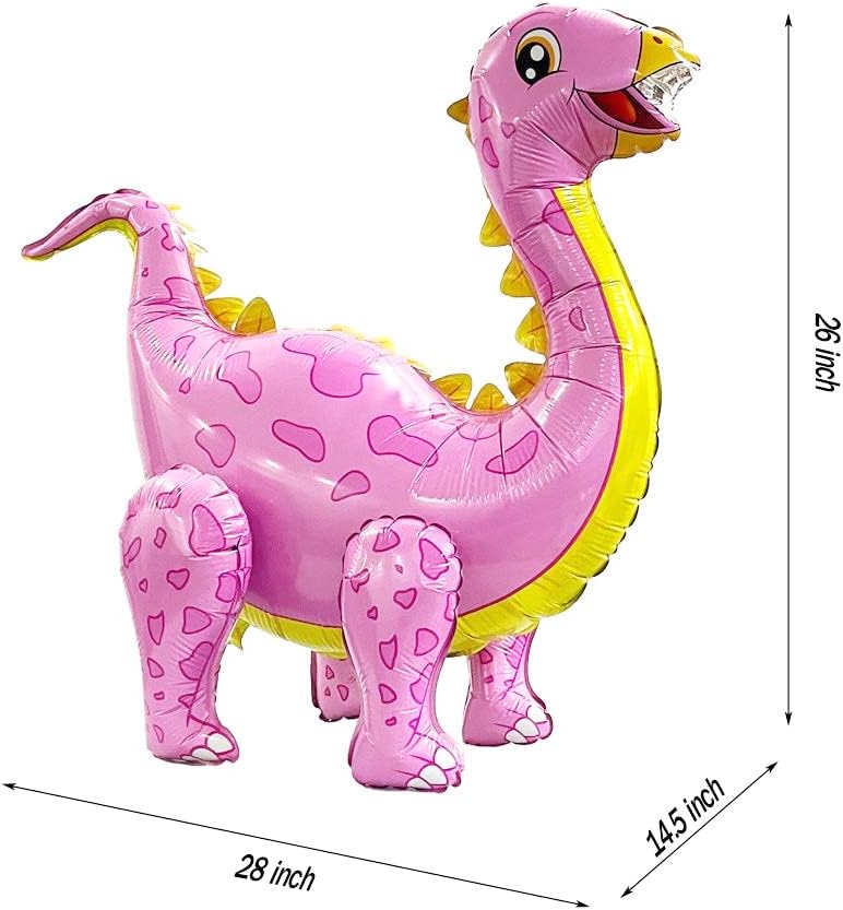4Pack Giant 3D Dinosaur Balloons for Birthday Party Decorations