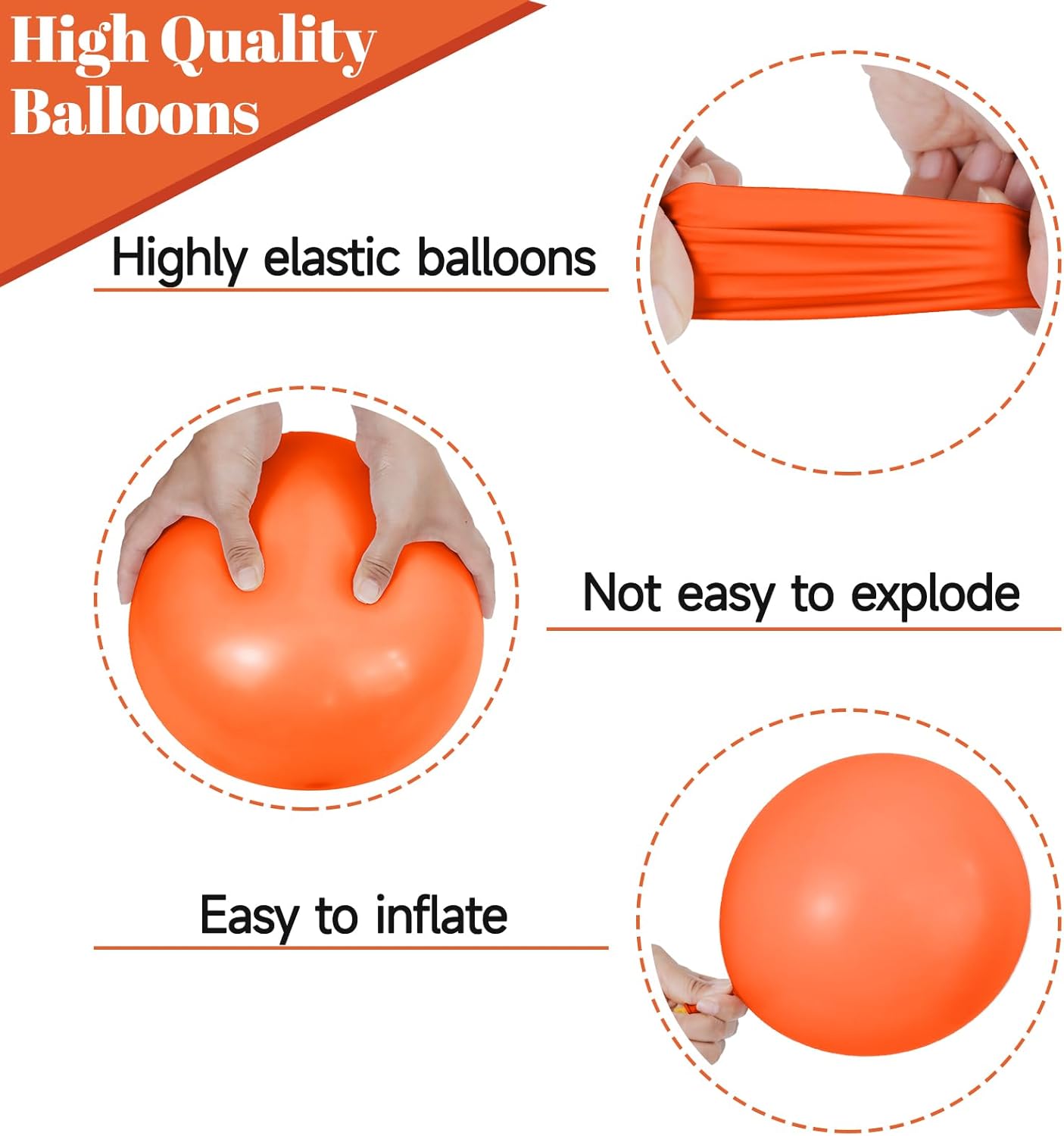 68Pcs Black and Orange Balloons Set for Halloween and Graduation