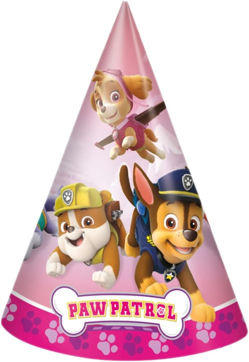 Unique Paw Patrol Girl and Paw Patrol Party Hats 16 Piece Set