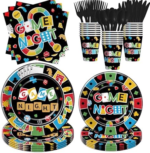Family Game Night Party Decorations Set of 24