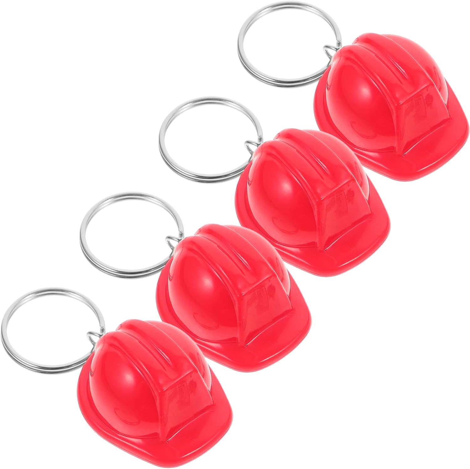 LUOZZY 4pcs Mini Animal Helmet Keychain Set