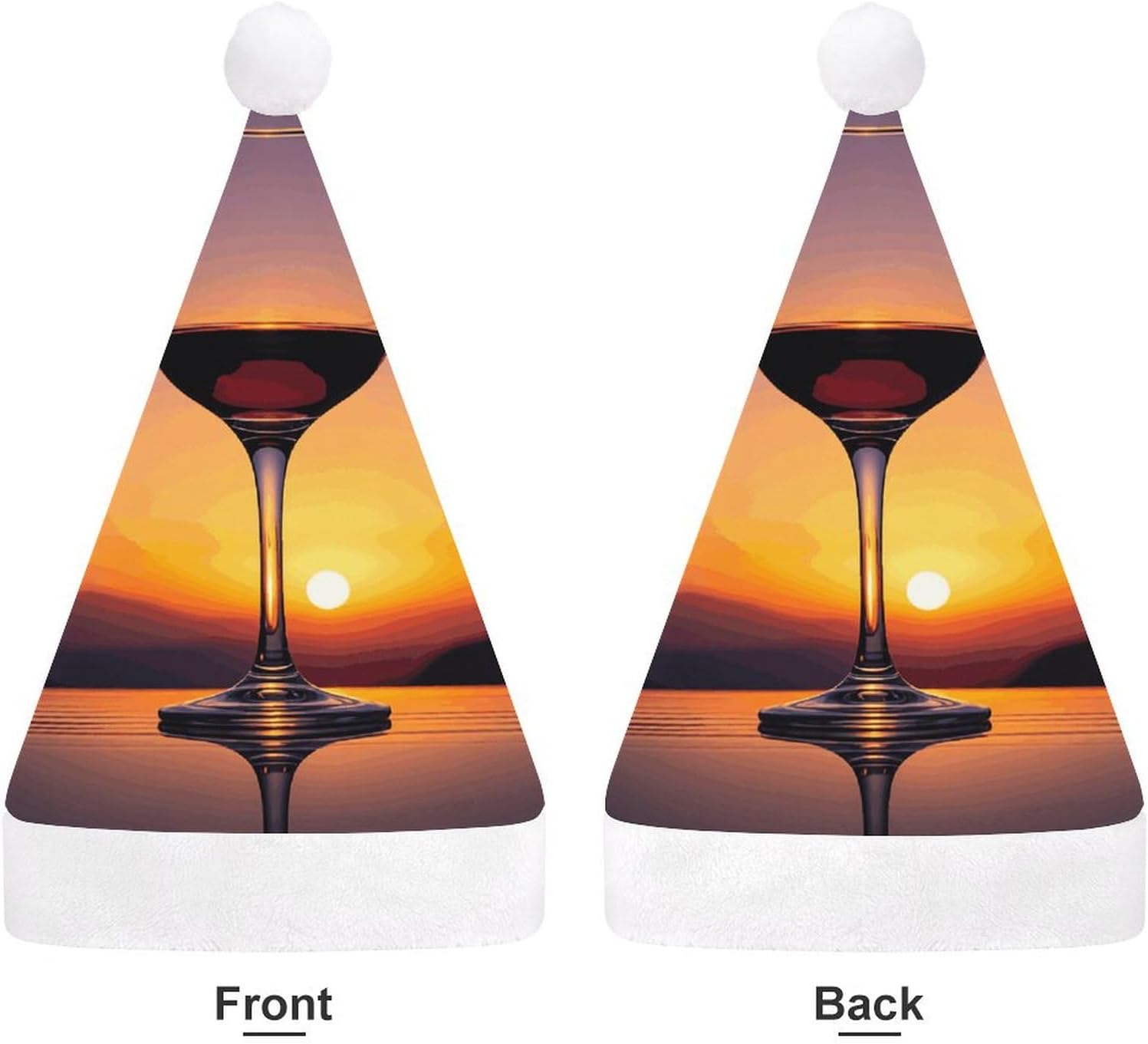 Santa Hat Wine Glass Christmas Headwear
