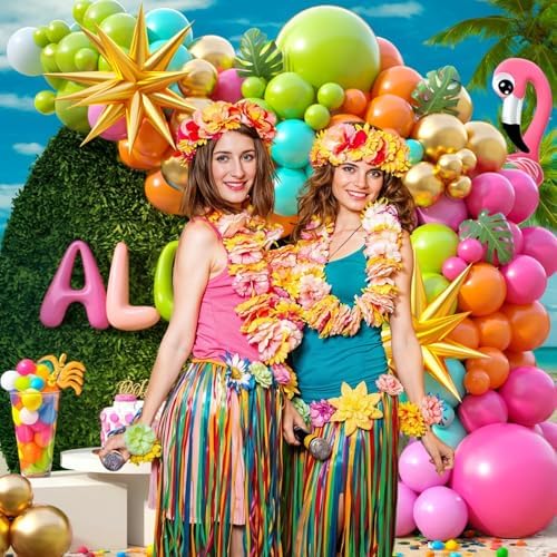 Feig Rainbow Tropical Balloon Arch Kit for Parties