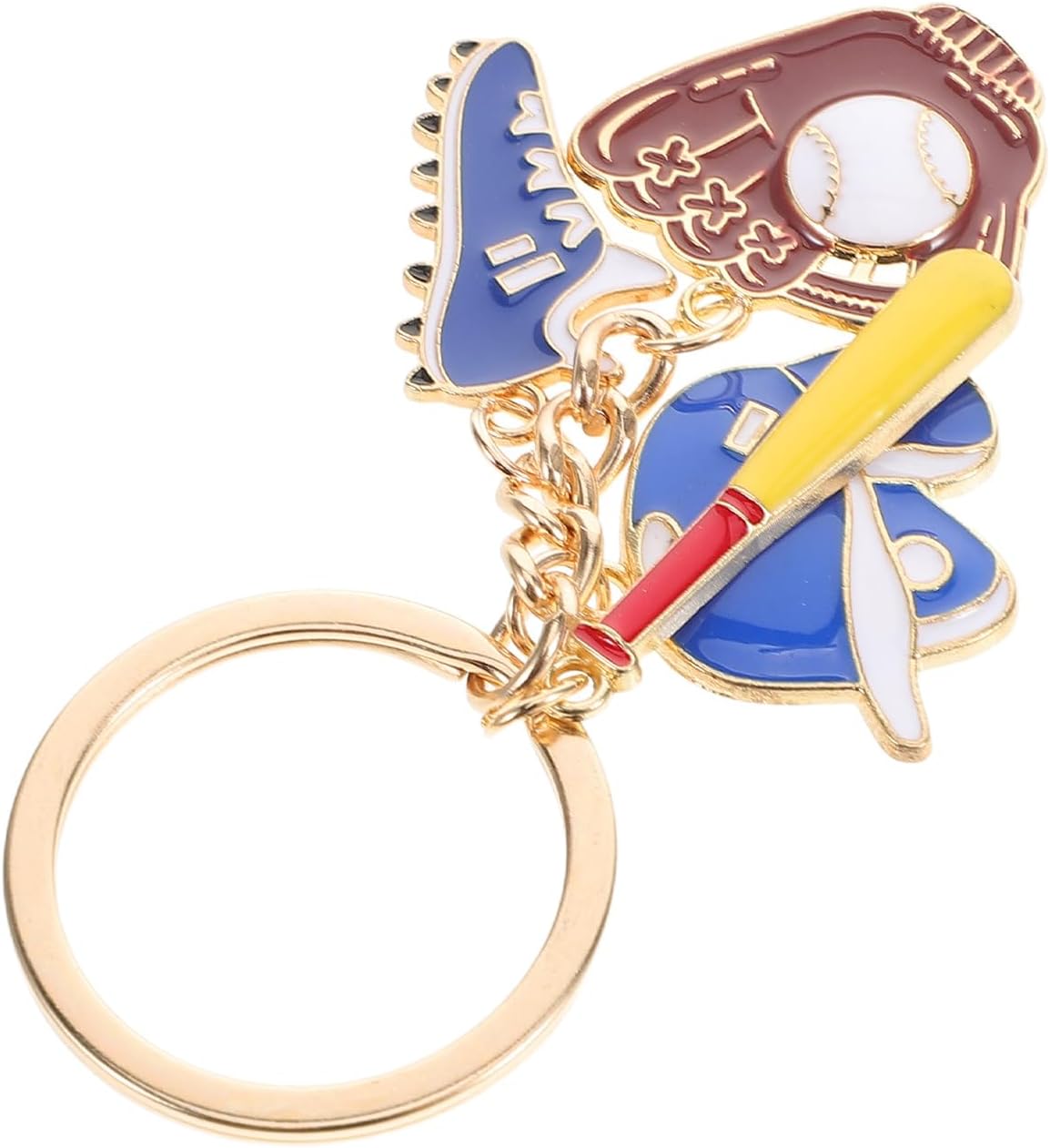 LOGOFUN Mini Baseball Bat Keychain for Sports Fans