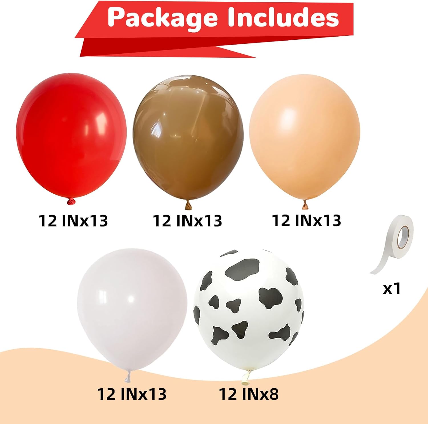 Froova Western Cowgirl Balloons 60 Pcs Party Decor