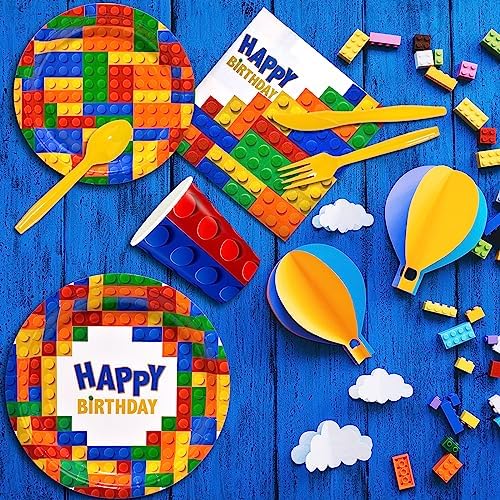 Dylives 180 Pcs Building Block Party Supplies Set