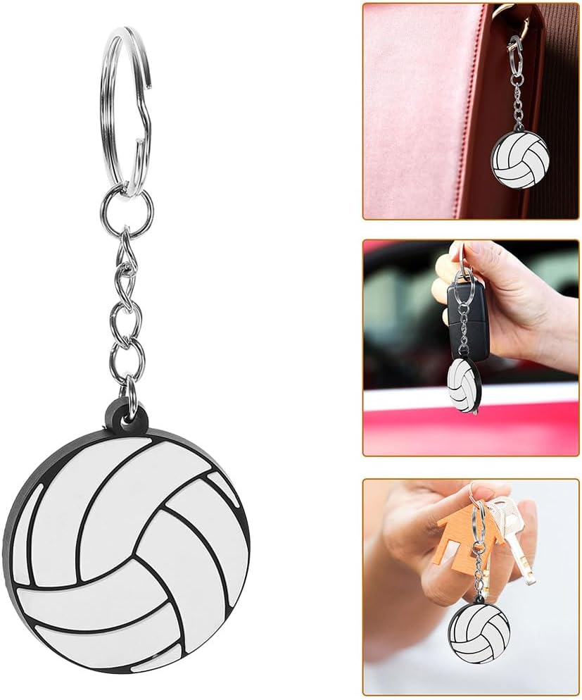 LUOZZY Volleyball Keychain Cute Sport Keyrings