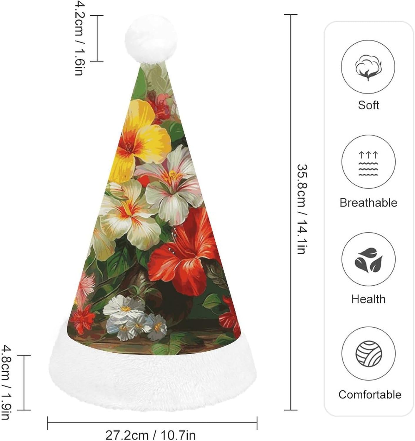 NWGHM Christmas Hat Bouquet Of Flowers Xmas Party Headwear