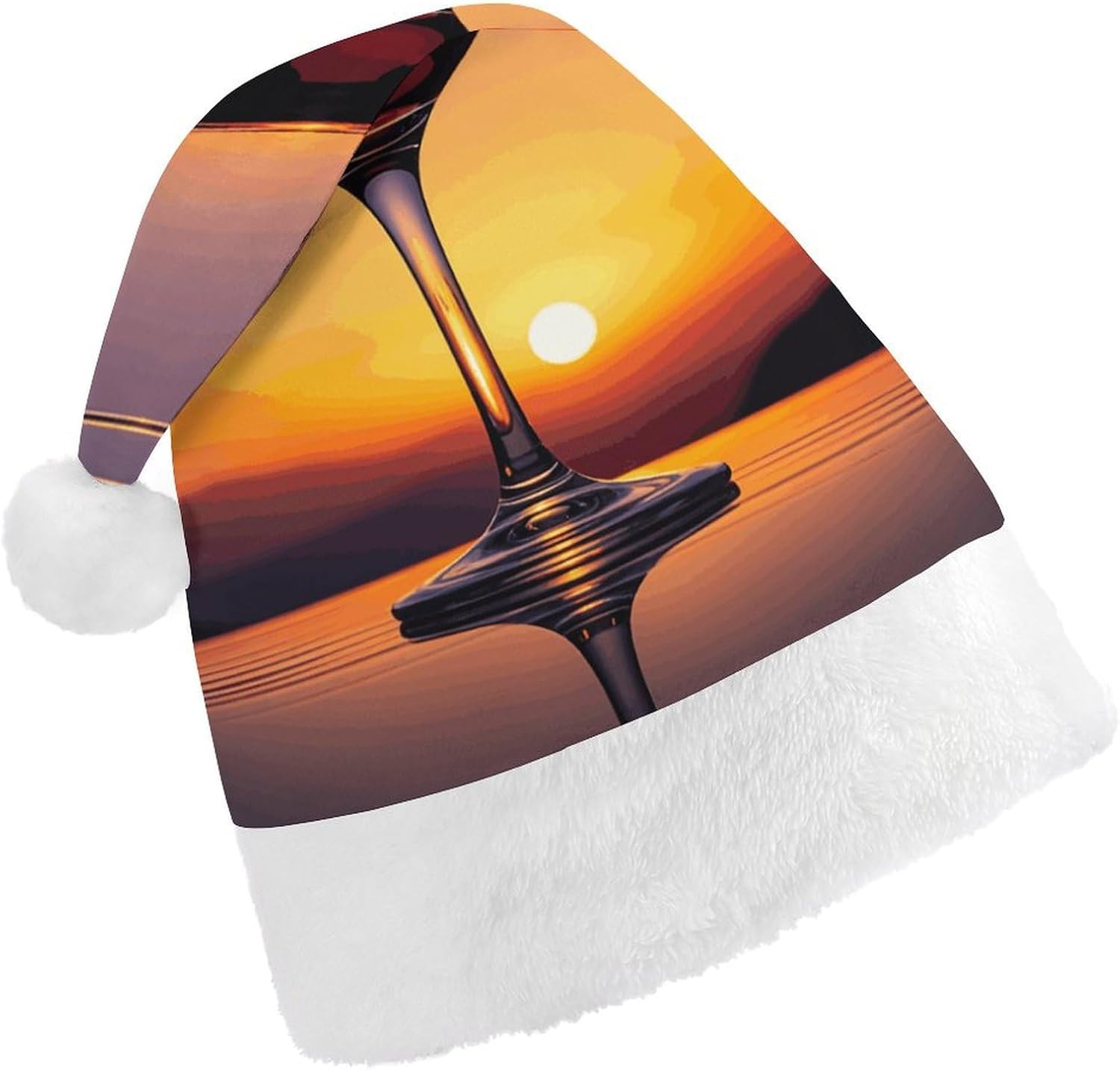 Santa Hat Wine Glass Christmas Headwear