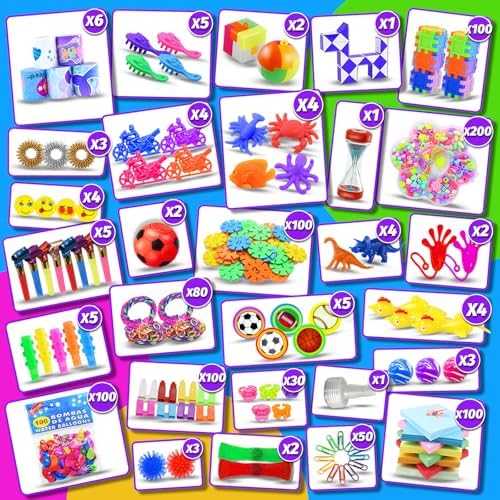 1000pcs Party Favors for Kids Fidget Toy Pack Classroom Rewards