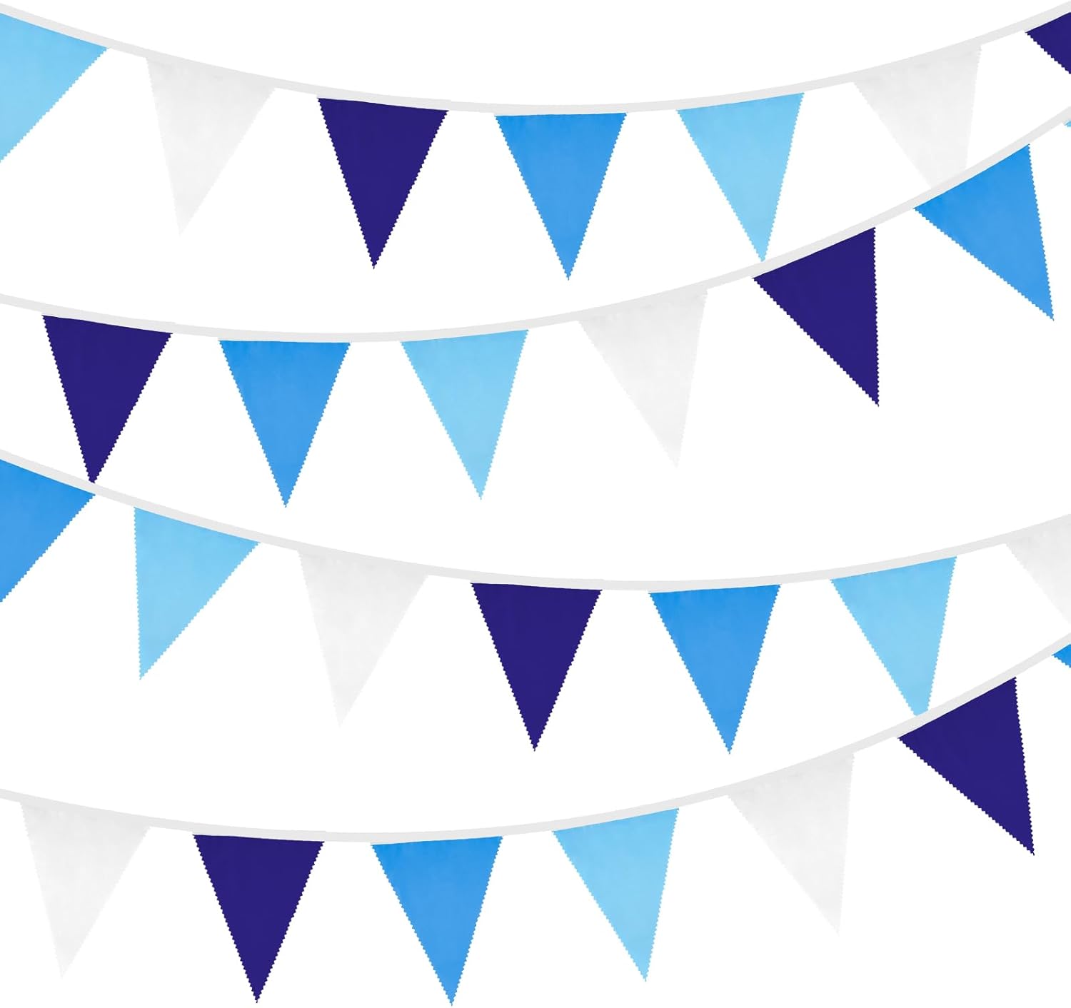 GCQQ Royal Blue Pennant Banner Flags Garland 42Pcs
