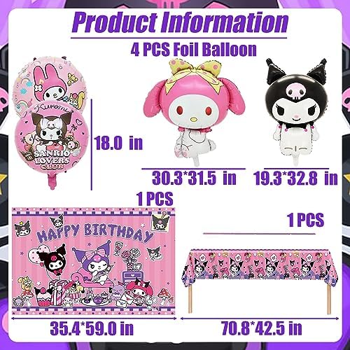 Signreen Kawaii Birthday Party Decor Kit