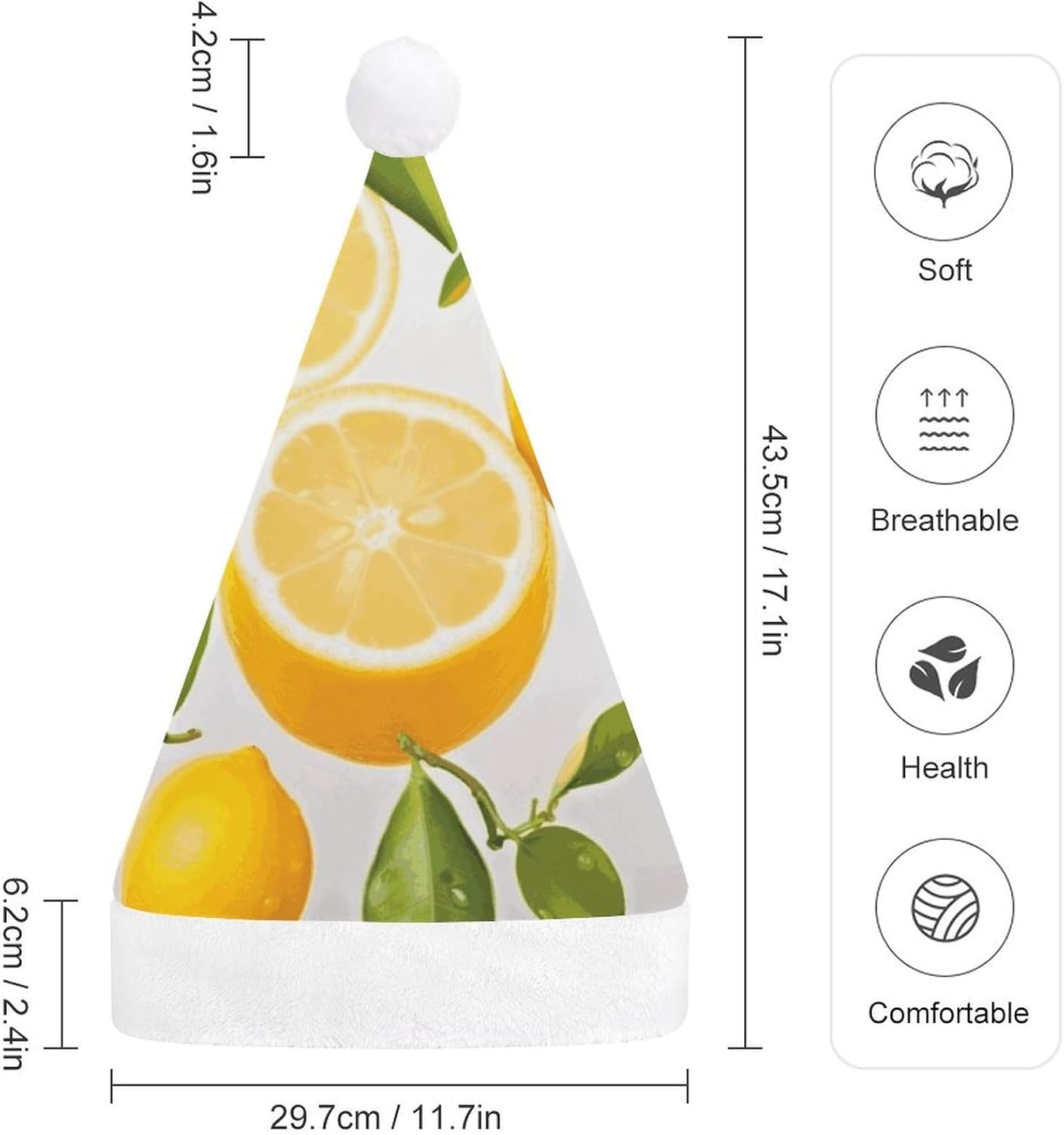 Santa Hat Fresh Lemon Christmas Headwear