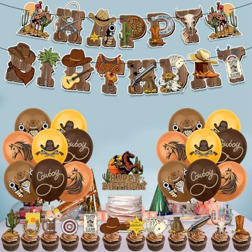 Western Cowboy Party Decorations Set