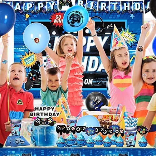 VOFGODI Boys Birthday Party Decorations Set Blue
