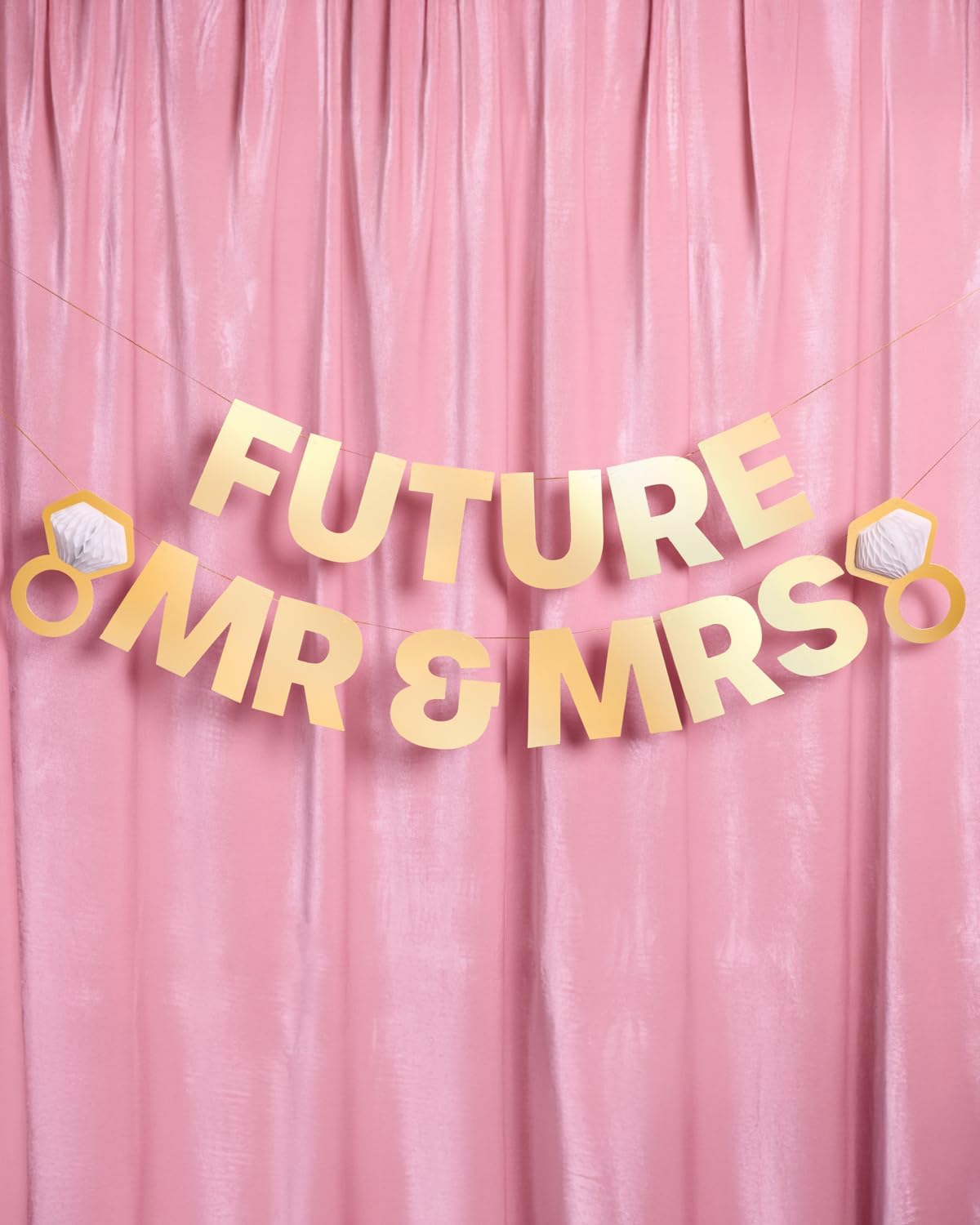 XO FETTI Future Mr Mrs 3D Pop Up Banner 5 ft