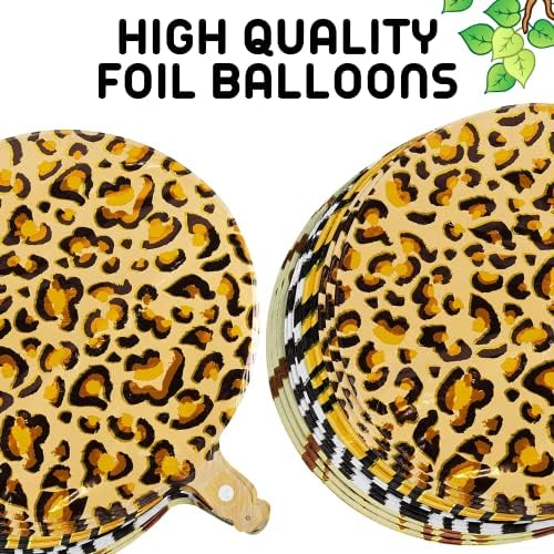 16PCS Animal Pattern Balloons - 18 Inch Foil Safari Decorations
