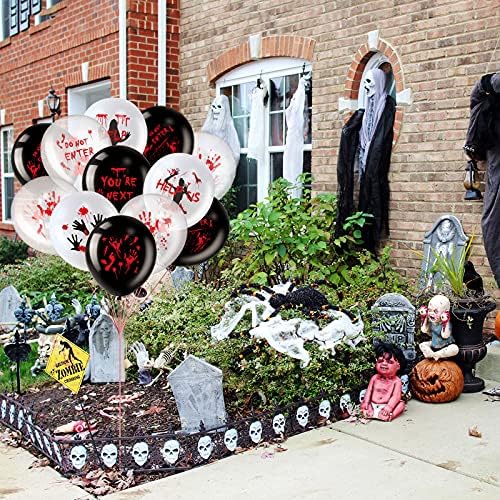 Aoriher 45 Pcs Scary Halloween Balloons 12 Inches