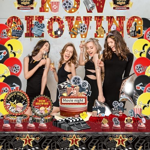 106Pcs Movie Night Decorations Party Set