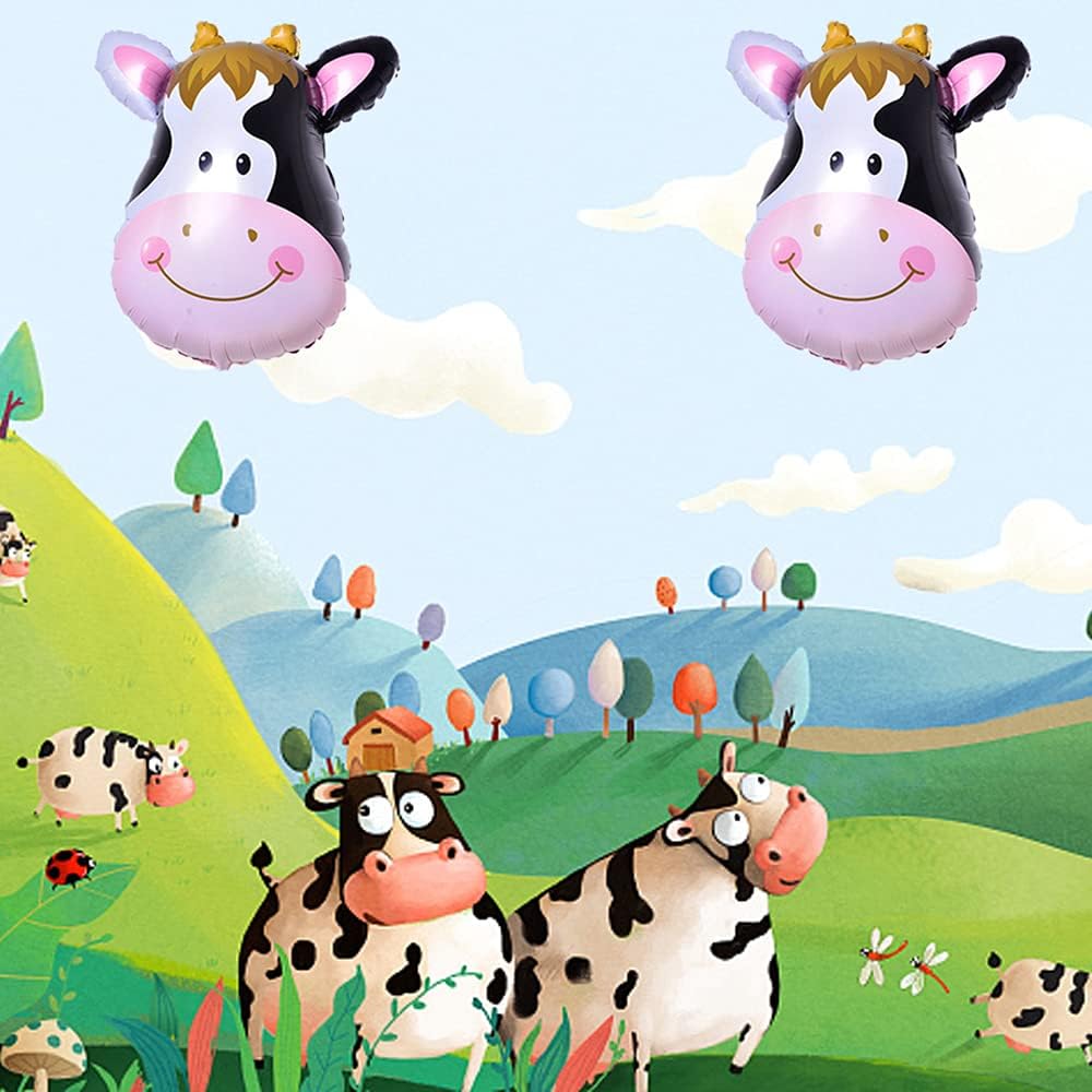 Cow Shaped Foil Balloons 5PCS for Birthday Party Decor