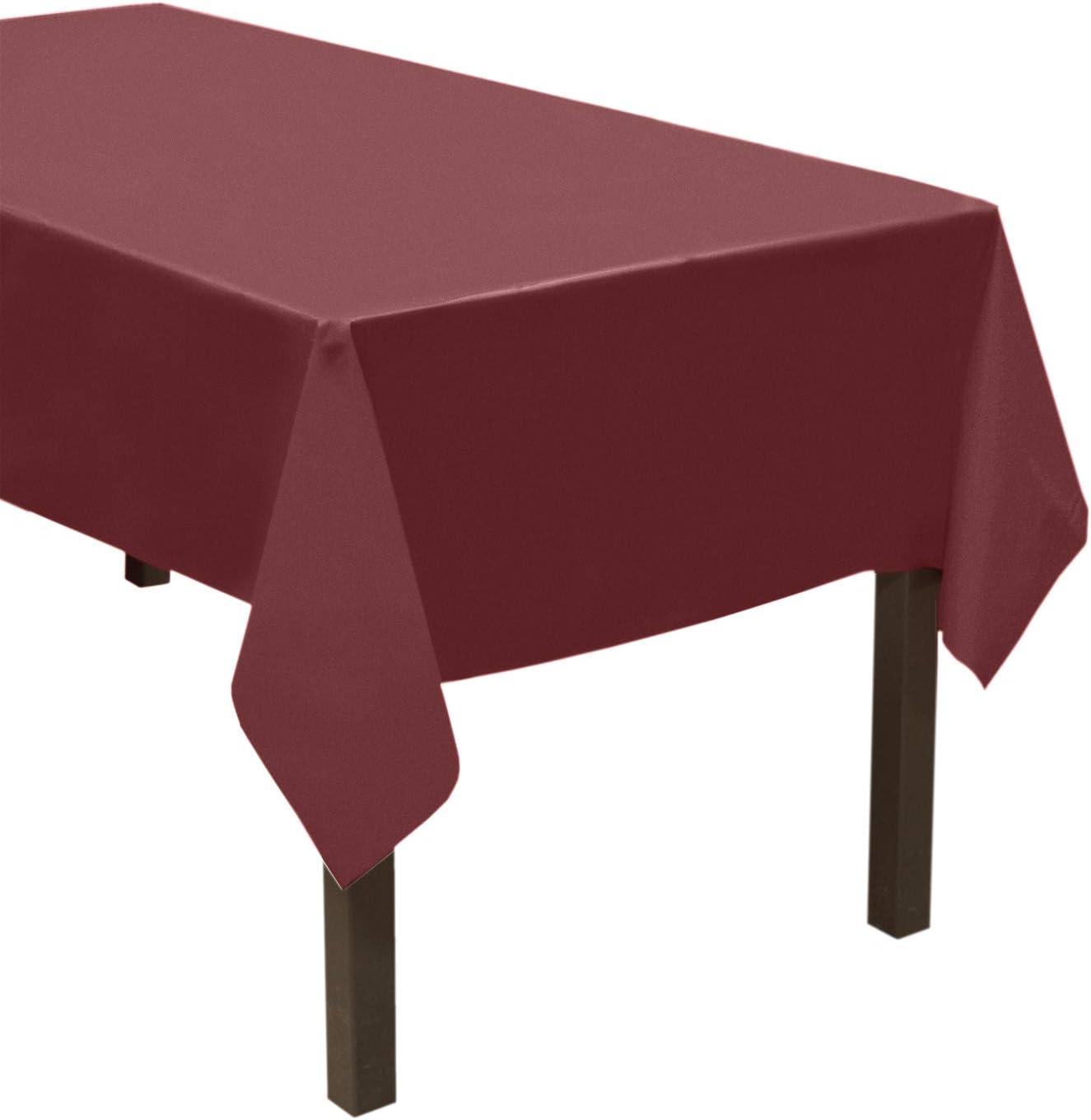 Party Essentials Heavy Duty Plastic Table Cover Burgundy 54 X 108
