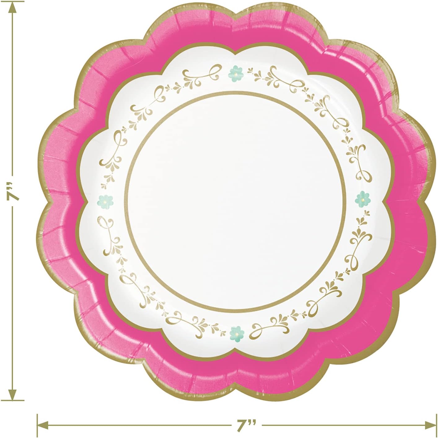 Floral Scalloped Dessert Party Pack Serves 16