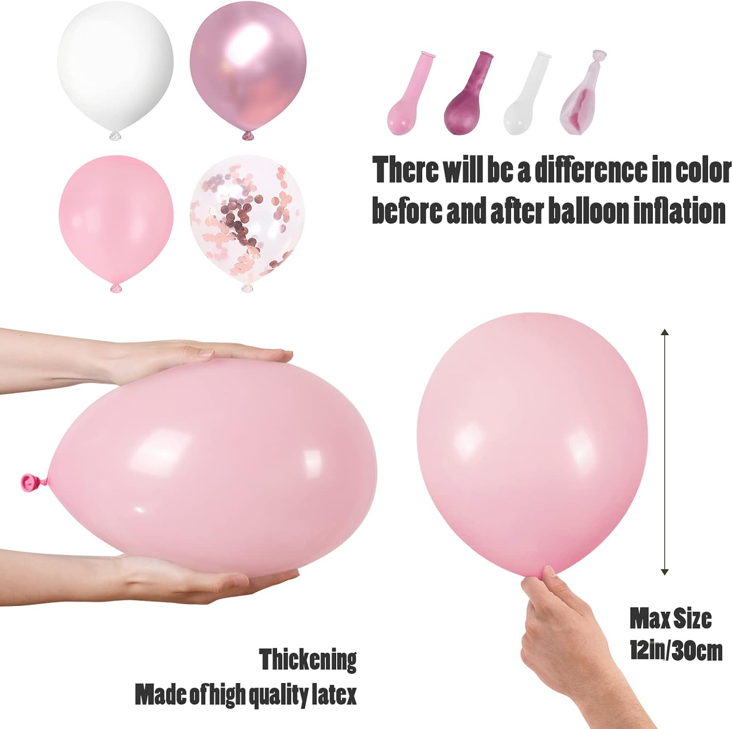 DIY Pink Balloon Arch Garland Kit 104pcs
