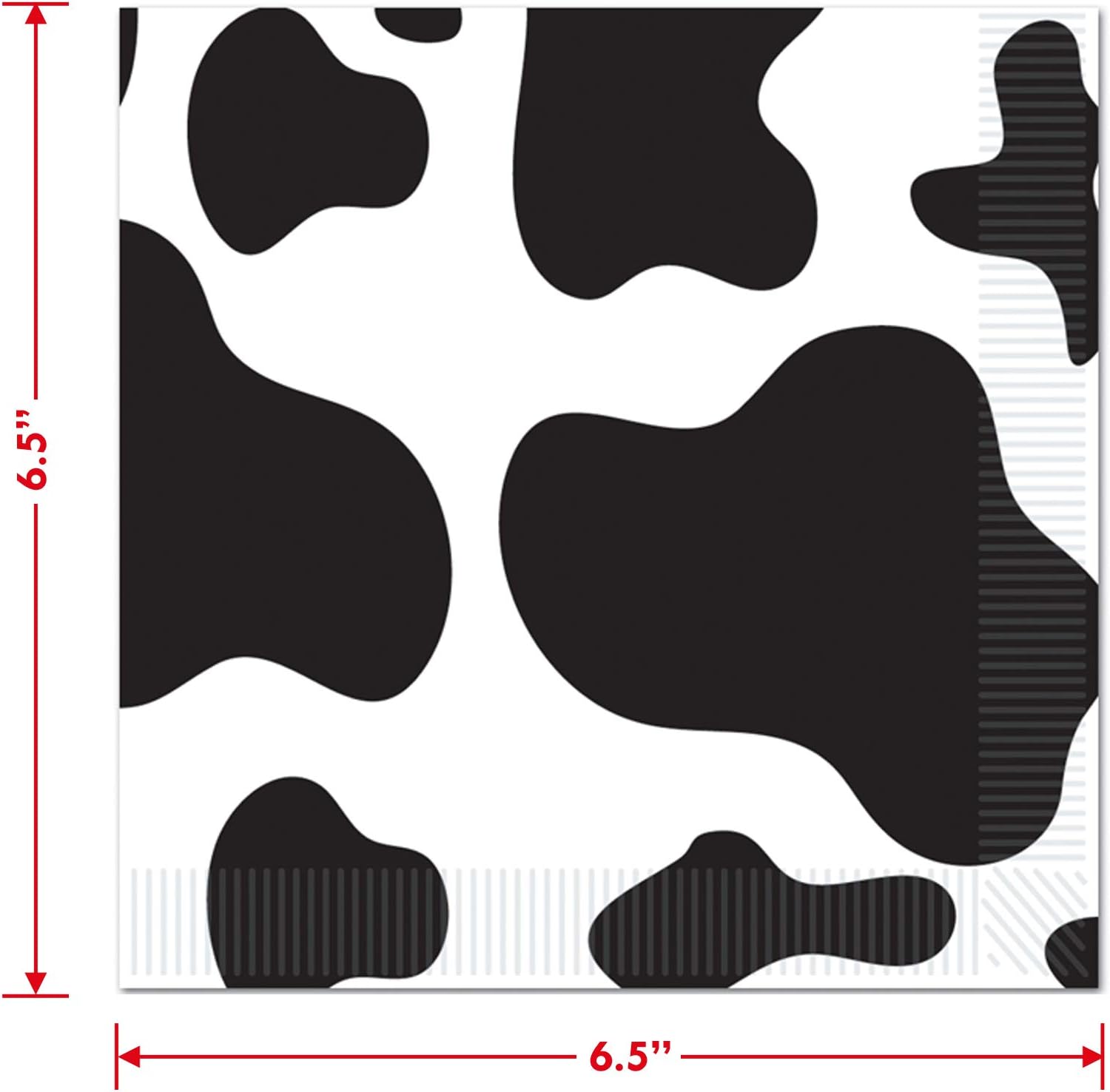 Cow Print Party Supplies - 16 Piece Set