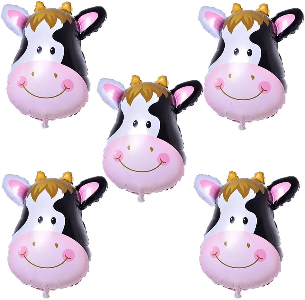 Cow Shaped Foil Balloons 5PCS for Birthday Party Decor